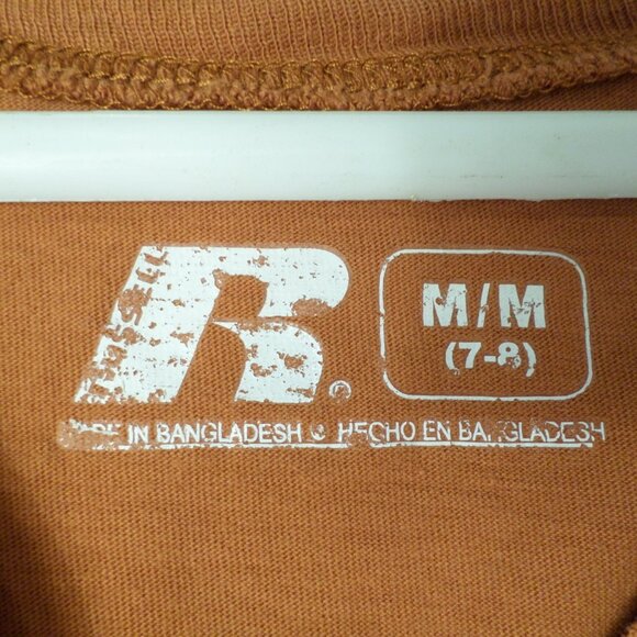 Russell Short Sleeve Orange Hook Em Horns College Football Tee Womens Sz Medium - Picture 5 of 9